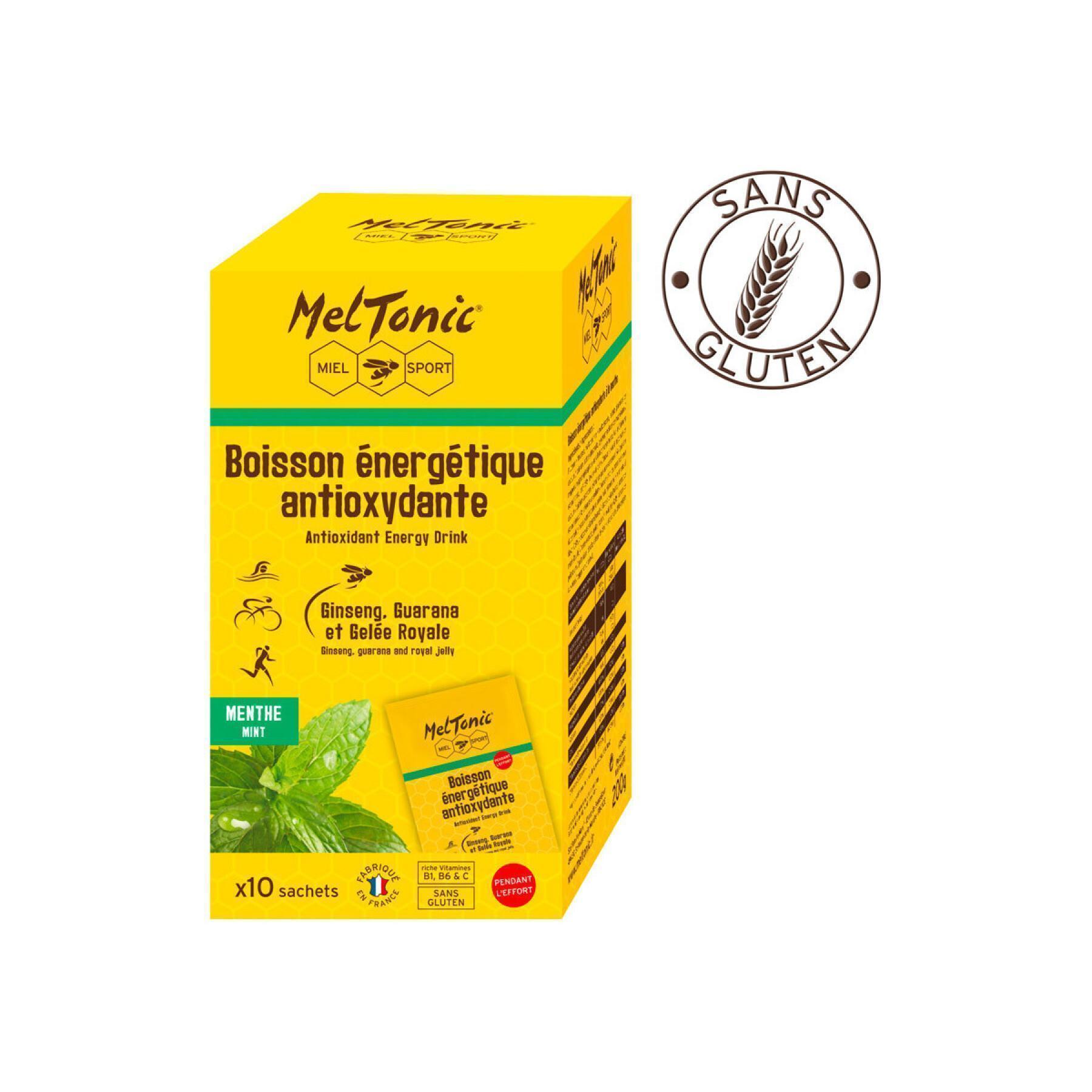10 pacchetti di bevanda energetica antiossidante Meltonic - Menthe