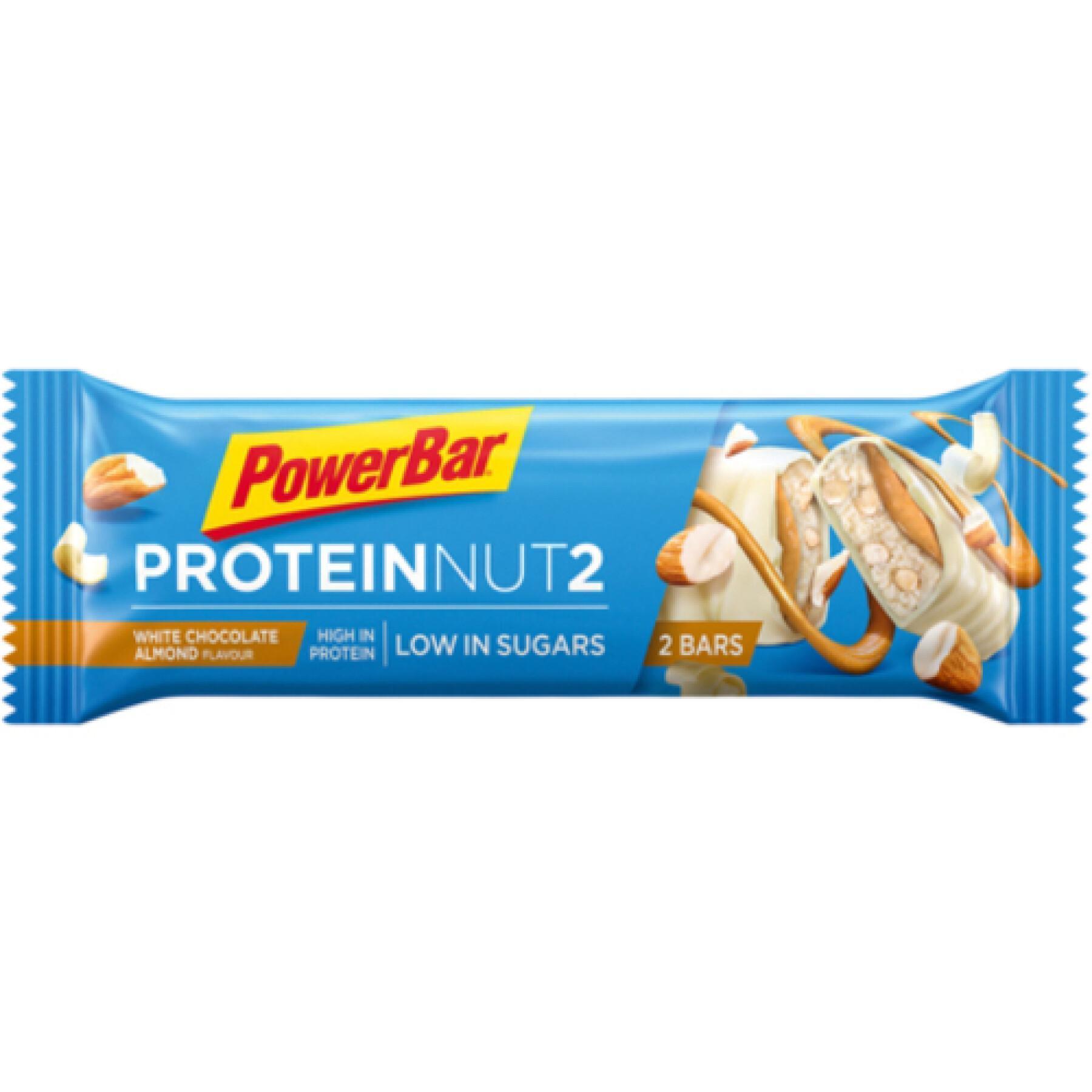 Bar PowerBar ProteinNut2 Low Sugar 18x45gr White Chocolate Almond