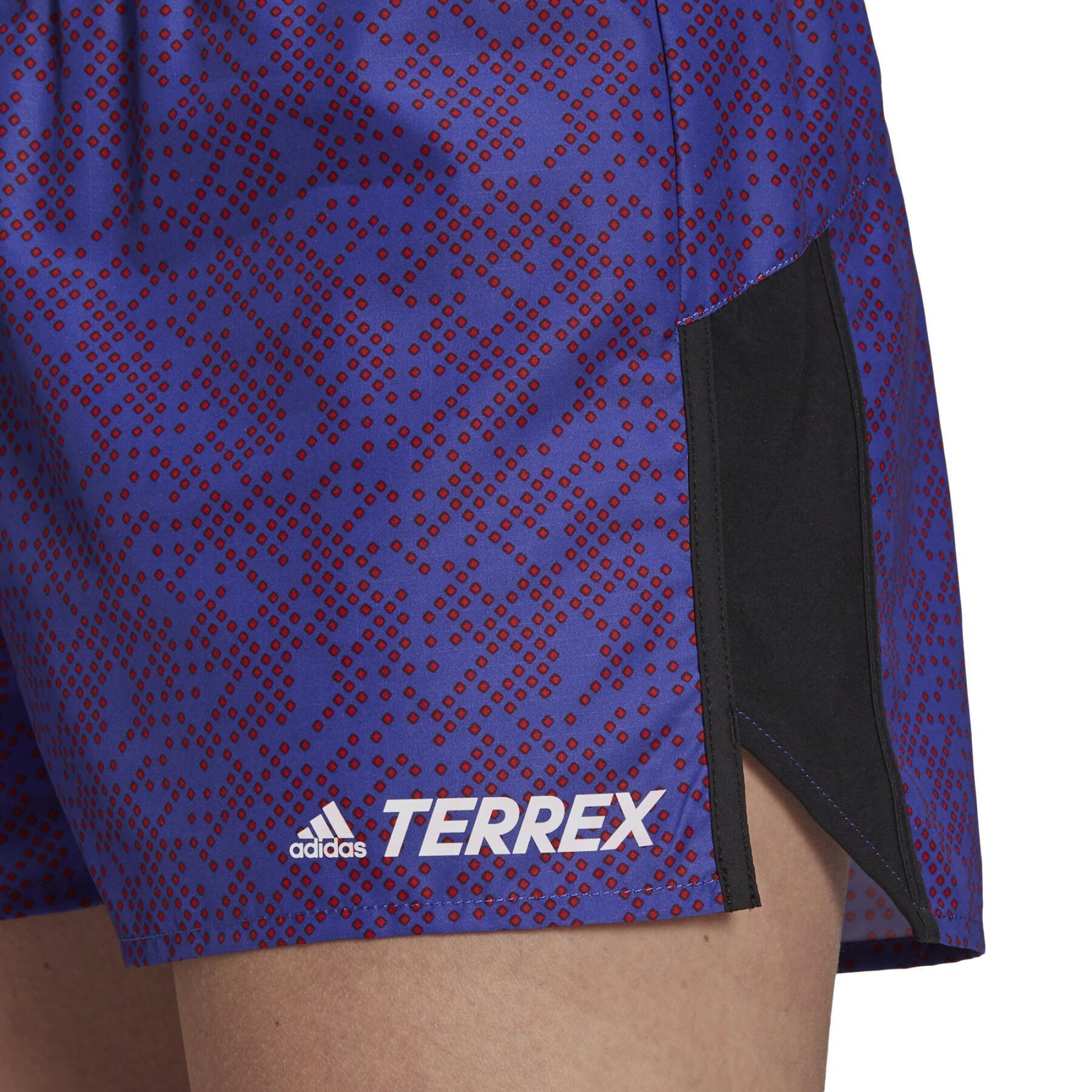 Pantaloncini da donna adidas Terrex Primeblue Trail Graphic