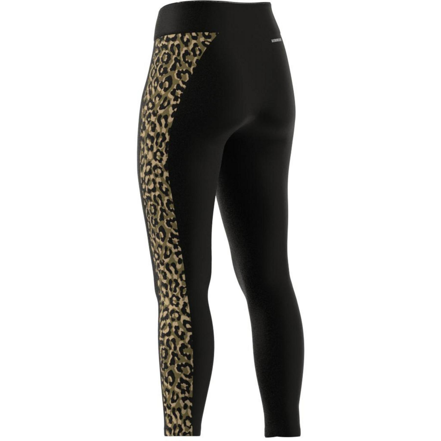 Leggings da donna adidas Designed To Move Aeoready Leopard Imprimé 7/8