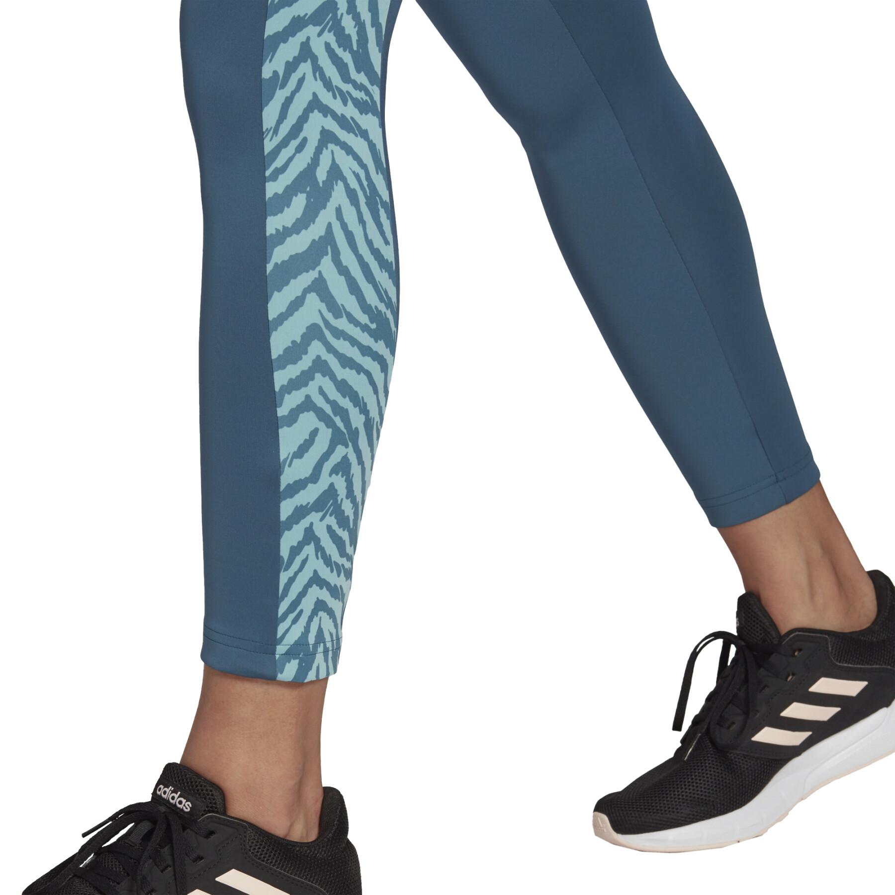 Leggings da donna adidas 7/8 Designed to Move High-Rise Sport Zebra