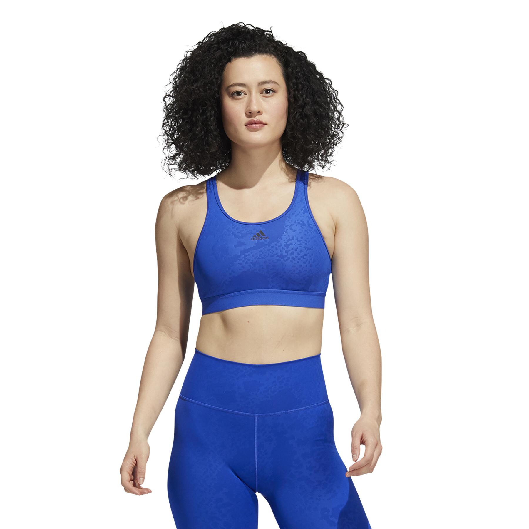 Reggiseno da donna adidas Believe This Medium-Support Lace Camo Workout