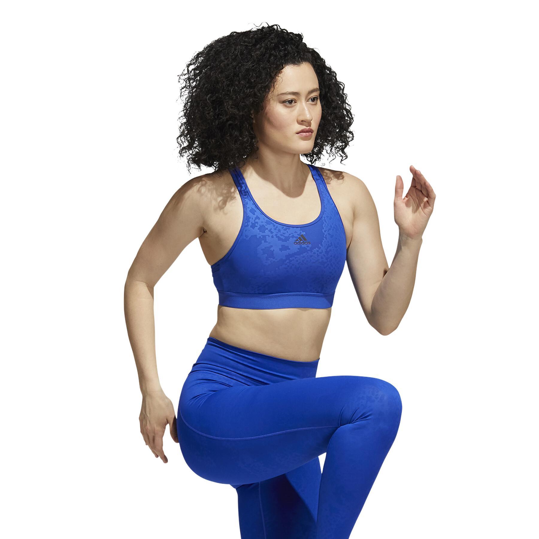 Reggiseno da donna adidas Believe This Medium-Support Lace Camo Workout