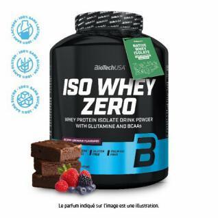 Barattolo di proteine Biotech USA iso whey zero lactose free - Brownie aux fruits rouges - 2,27kg