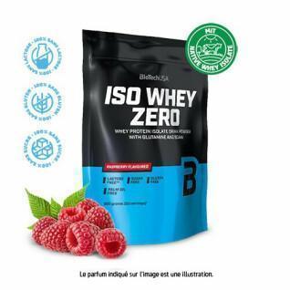 Confezione da 10 sacchetti di proteine Biotech USA iso whey zero lactose free - Lamponi - 500g
