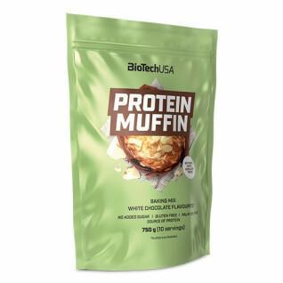 Confezione da 10 sacchetti di snack proteici Biotech USA muffin - Chocolat blanc - 750g