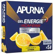 Confezione da 5 gel energetici alla caffeina e al limone Apurna