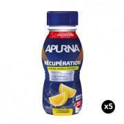 Confezione da 5 bottiglie di bevande di recupero al limone Apurna
